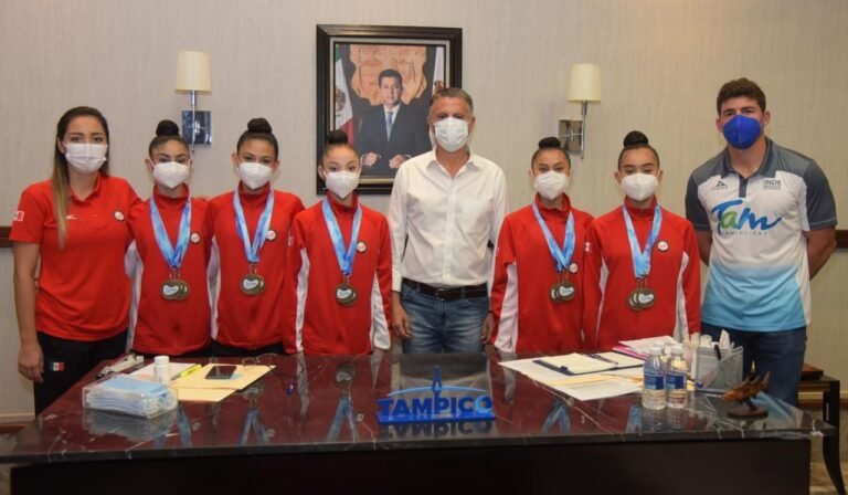 Tampico Brilla en el Deporte; Chucho Nader recibe a campeonas gimnastas