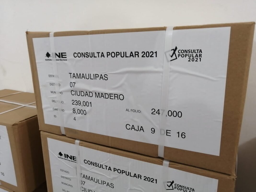 Llegan al Séptimo Distrito papeletas para consulta popular