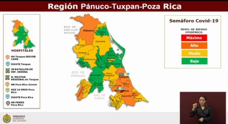 Tantoyuca en semáforo amarillo