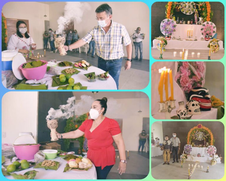 CELEBRAN PRIMERA OFRENDA DEL DIA DE MUERTOS EN TEMPOAL
