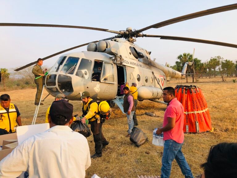 Continúan trabajos de control de incendio en la Biosfera “El Cielo”￼