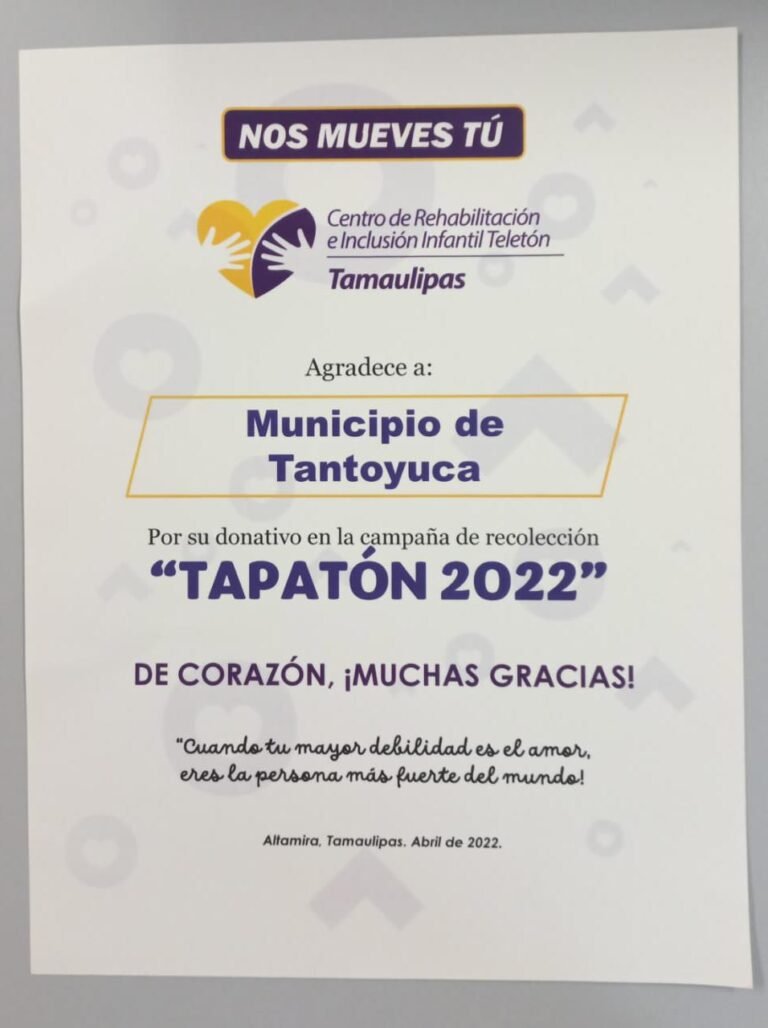 DIF municipal recibe reconocimiento del CRIT Tamaulipas