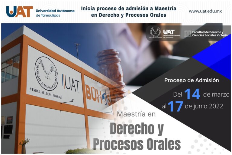 Oferta la UAT nueva Maestría en Derecho y Procesos Orales