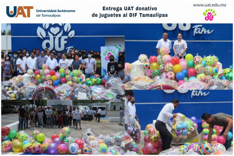 Entrega UAT donativo de juguetes al DIF Tamaulipas