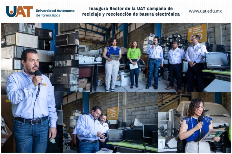 Inaugura el Rector de la UAT la campaña de reciclaje y recolección de basura electrónica