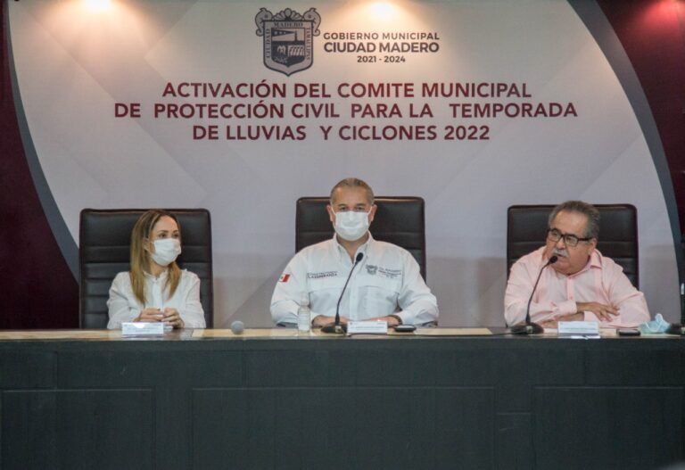 Activa Ciudad Madero Comité Municipal de Protección Civil para temporada de Lluvias y Ciclones 2022