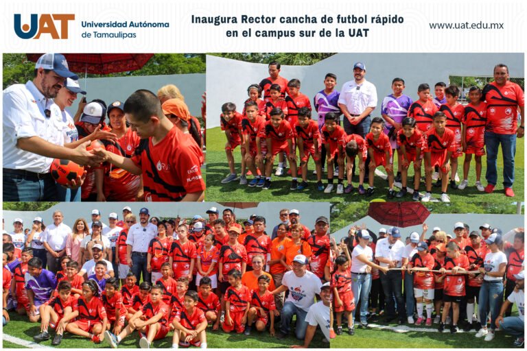 Inaugura Rector cancha de futbol rápido en el Campus Sur de la UAT