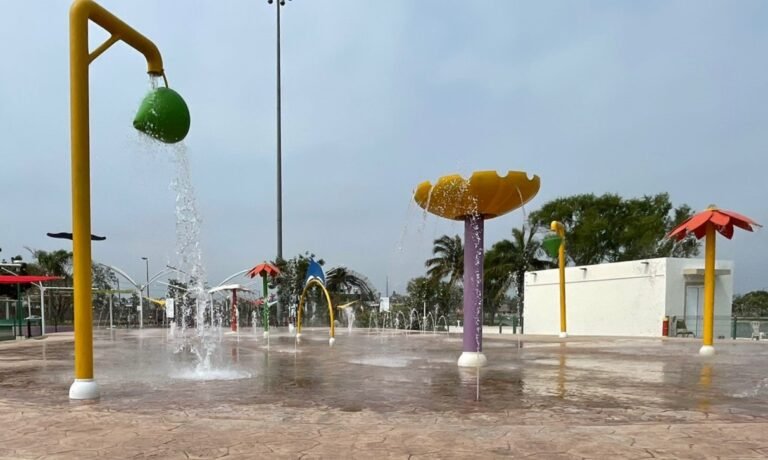 Gobierno de Ciudad Madero lleva a cabo trabajos de mantenimiento en parque Bicentenario