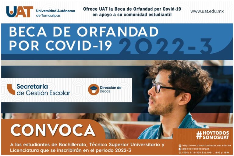Ofrece UAT a sus estudiantes la beca de orfandad por Covid-19