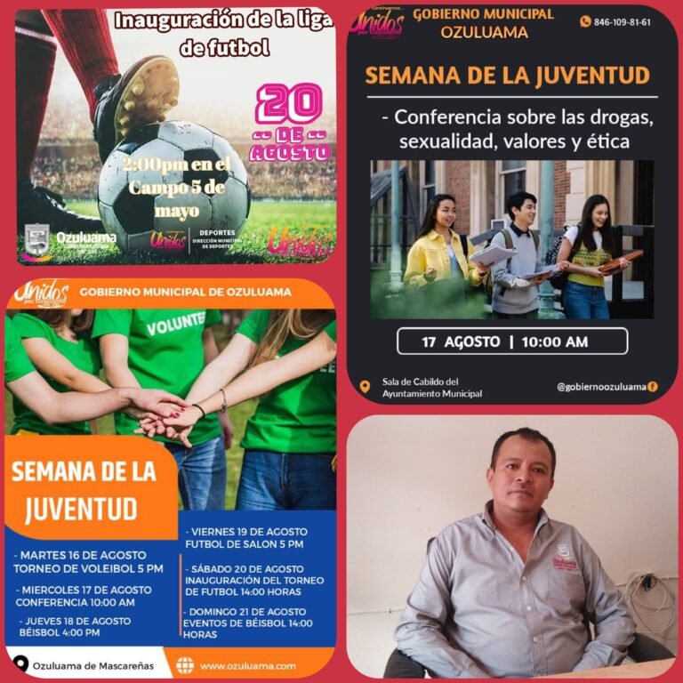 REALIZAN SEMANA DE LA JUVENTUD EN OZULUAMA Y SUS COMUNIDADES 