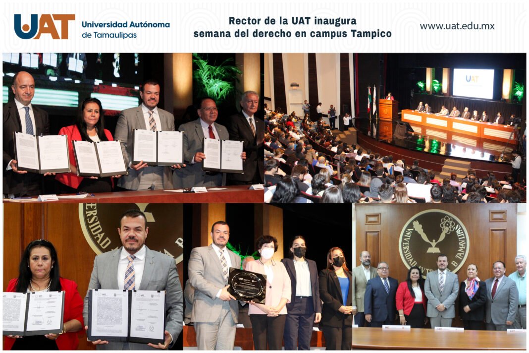Rector de la UAT inaugura la Semana del Derecho en el Campus Tampico
