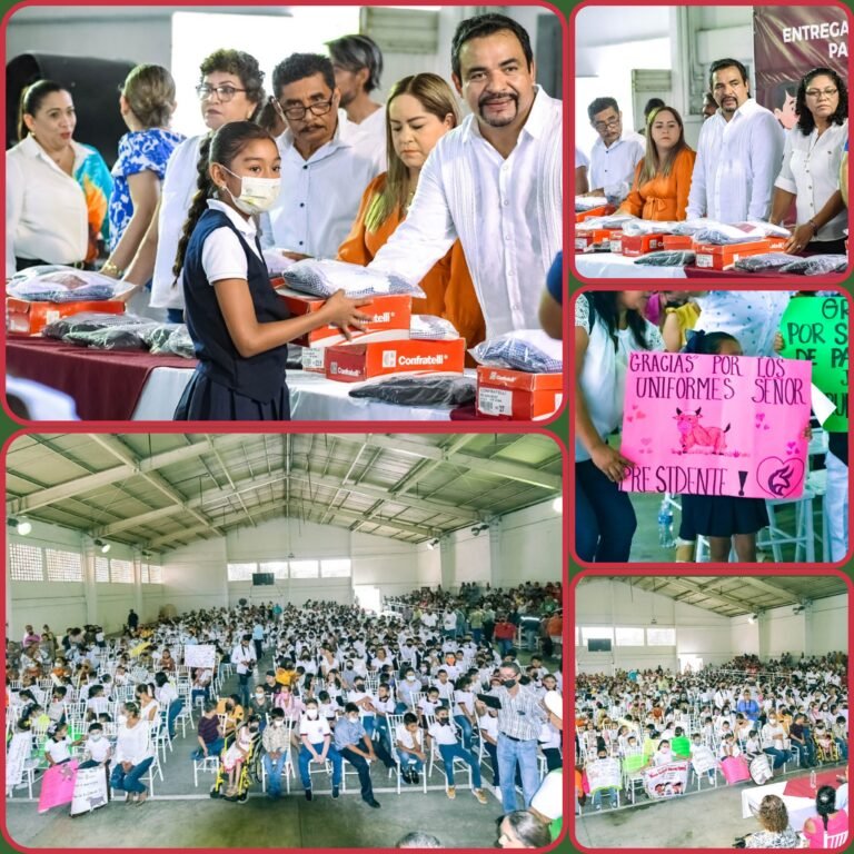 HISTÓRICA ENTREGA DE UNIFORMES ESCOLARES A ESTUDIANTES DE PREESCOLAR Y PRIMARIAS EN EL HIGO