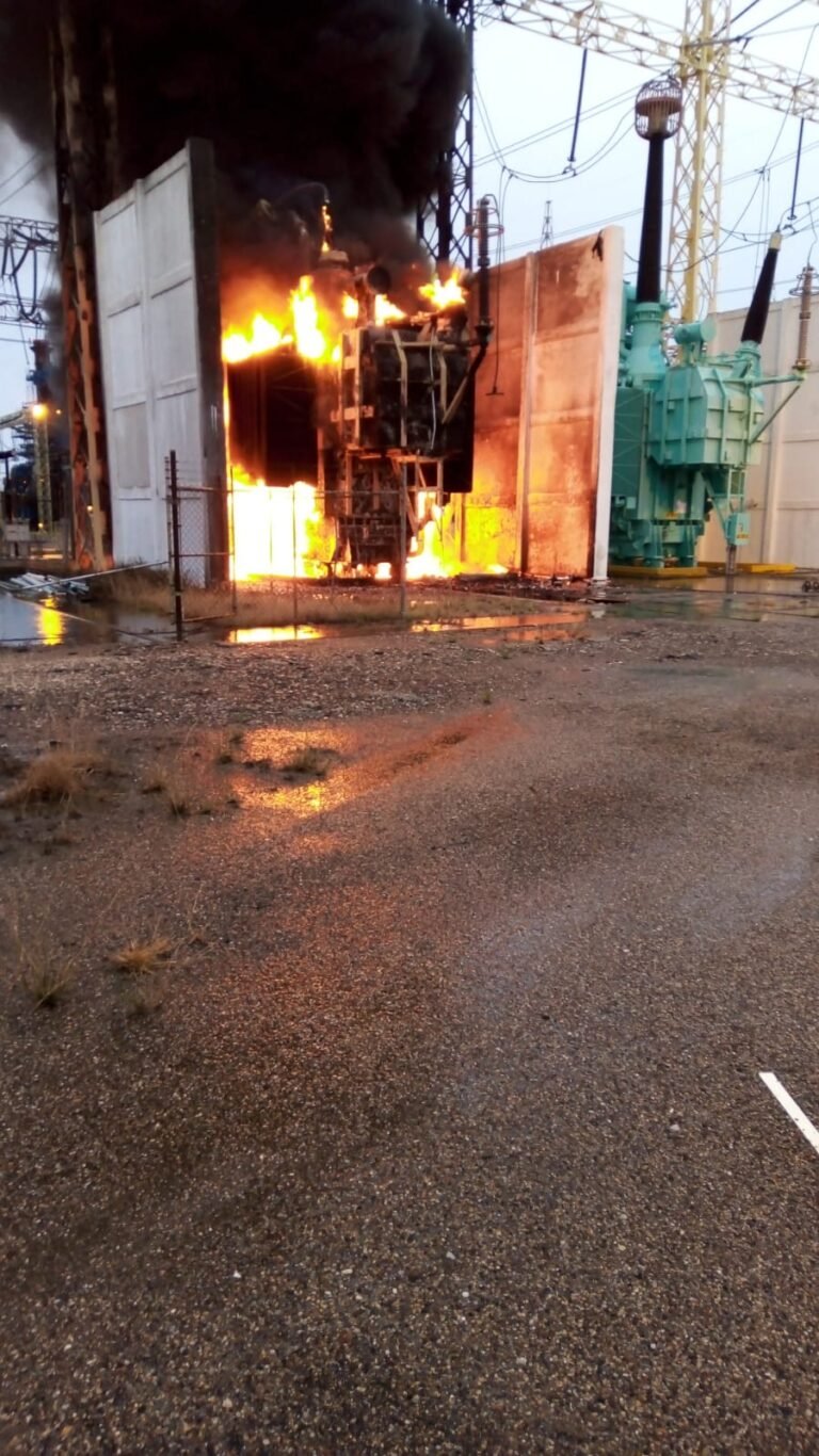 moviliza a cuerpos de emergencia el incendio dentro de la Termoeléctrica