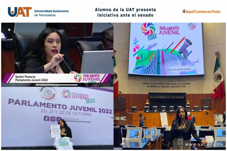Alumna de la UAT presenta iniciativa ante el Senado