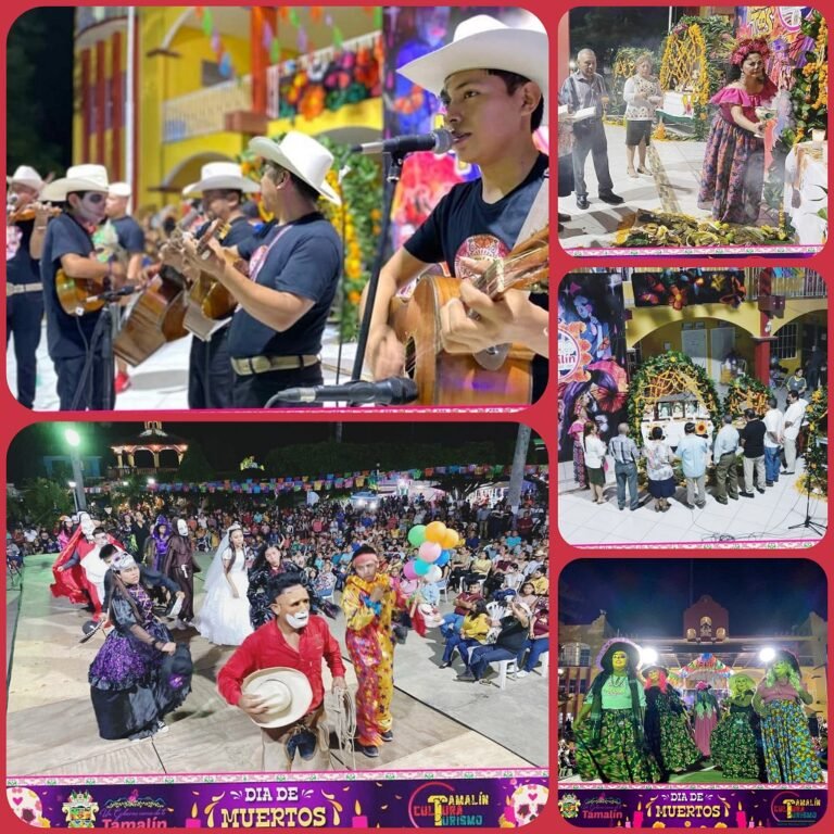 BRILLANTE CELEBRACION DE DIA DE MUERTOS EN TAMALIN