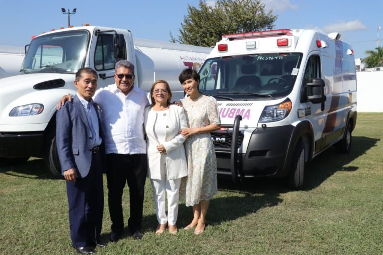 RECIBE SISTEMA DIF ALTAMIRA NUEVA AMBULANCIA POR PARTE DE LA EMPRESA POSCO MÉXICO