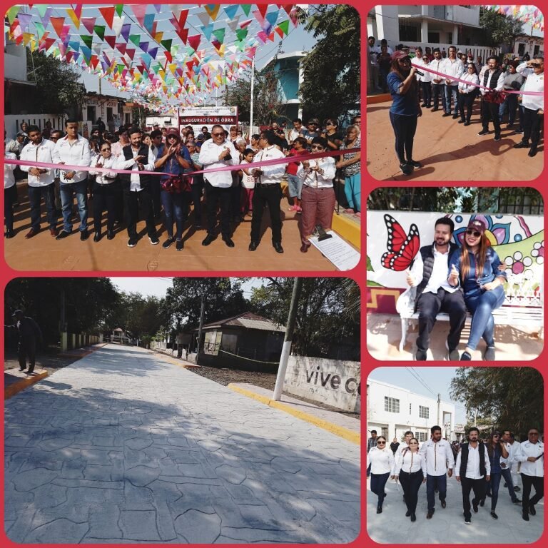 INAUGURAN CALLE FLORES MAGÓN Y ACCESO CALLE ITURBIDE DEL PASO EL ZACATE