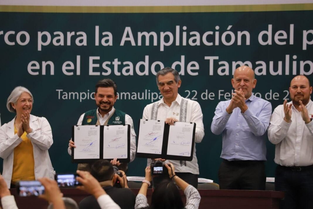 Firman gobernador y director del IMSS nuevo modelo de salud para Tamaulipas