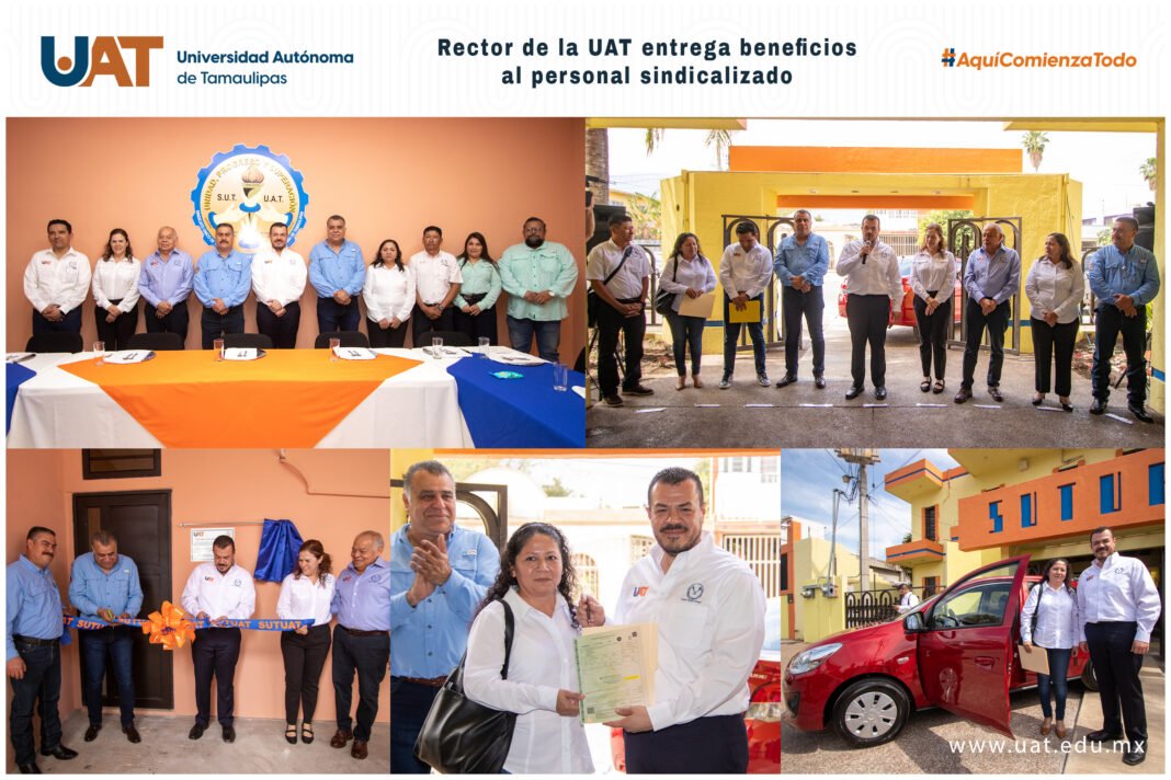 <strong>Rector de la UAT entrega beneficios al personal sindicalizado</strong>