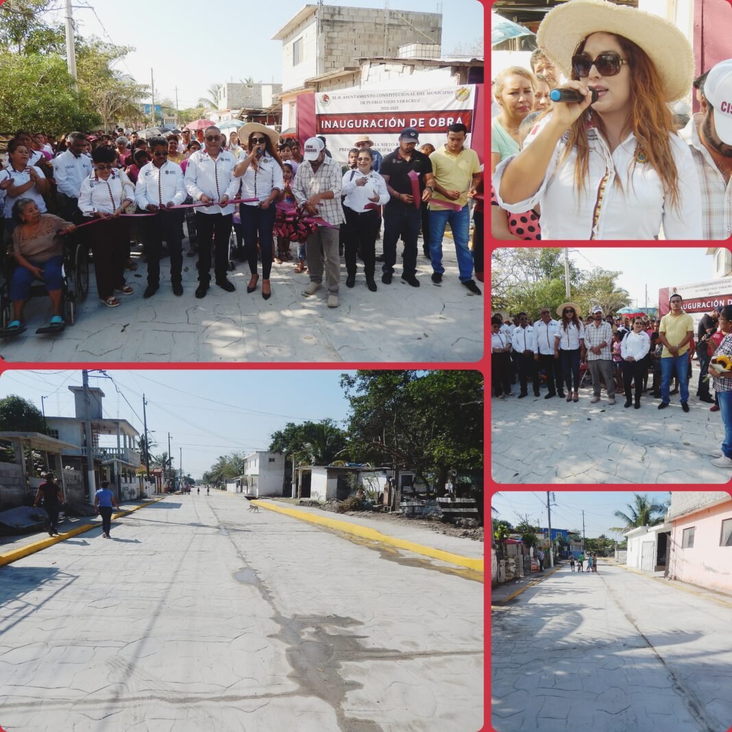 INAUGURA VALERIA NIETO CALLE PAVIMENTADA EN LA COLONIA CALIFORNIA