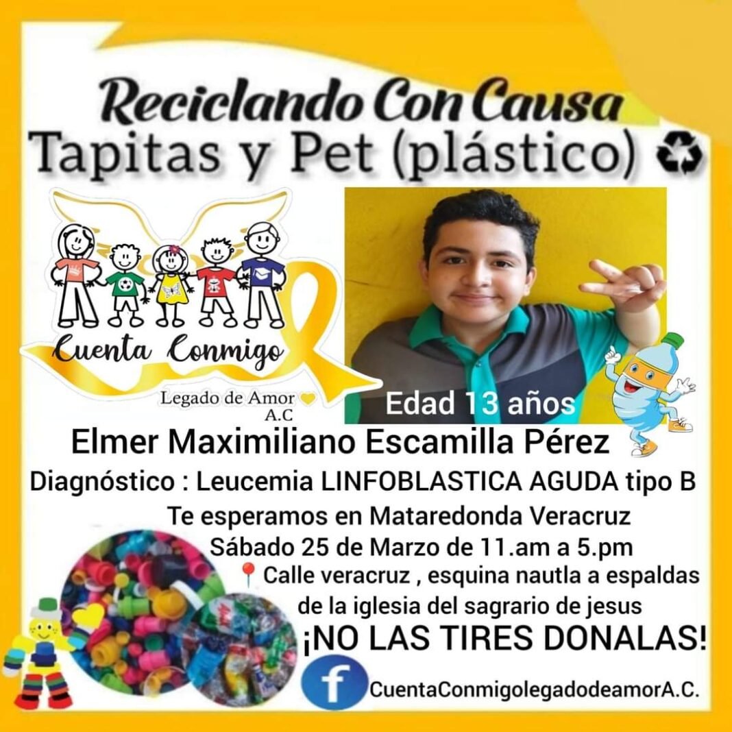 VAMOS APOYAR A MAX LLEVA TUS TAPITAS Y TU PET AL CENTRO DE ACOPIO EN MATAREDONDA