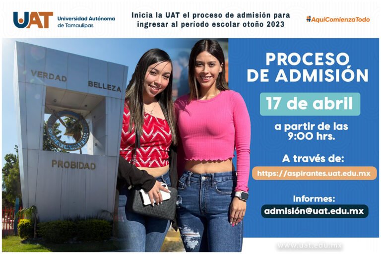 Inicia la UAT el proceso de admisión para  ingresar al período escolar otoño 2023