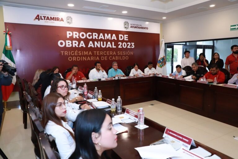 APRUEBA CABILDO DE ALTAMIRA HISTÓRICA INVERSIÓN EN PROGRAMA DE OBRA PÚBLICA 2023