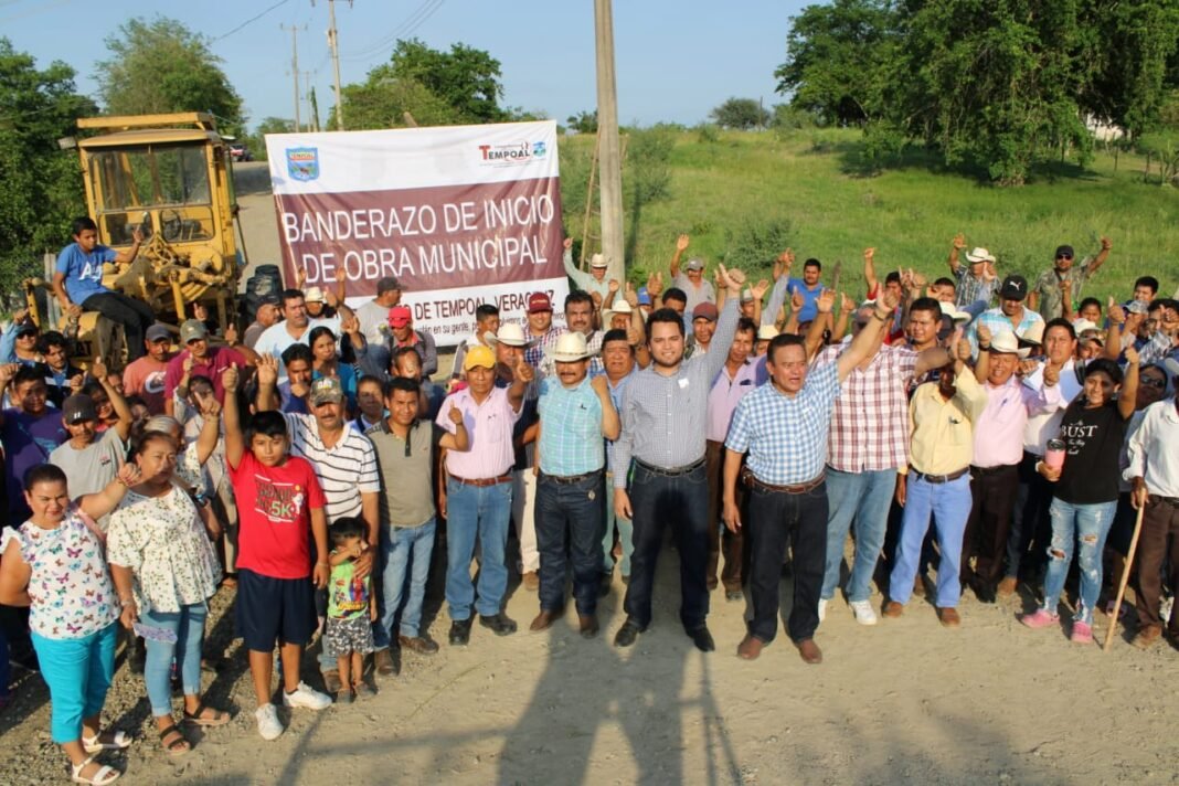 DAN BANDERAZO A IMPORTANTE OBRA DE INFRAESTRUCTURA EN TEMPOAL