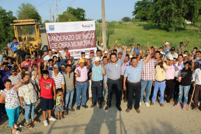 DAN BANDERAZO A IMPORTANTE OBRA DE INFRAESTRUCTURA EN TEMPOAL