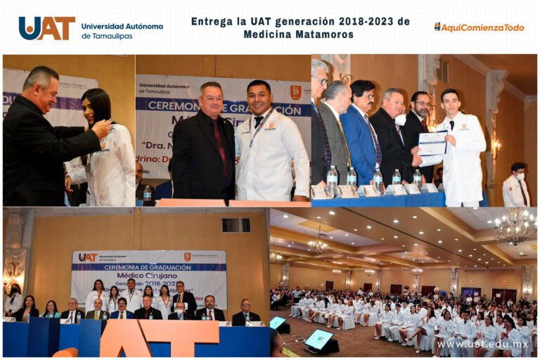 Entrega la UAT generación 2018-2023 de Medicina Matamoros