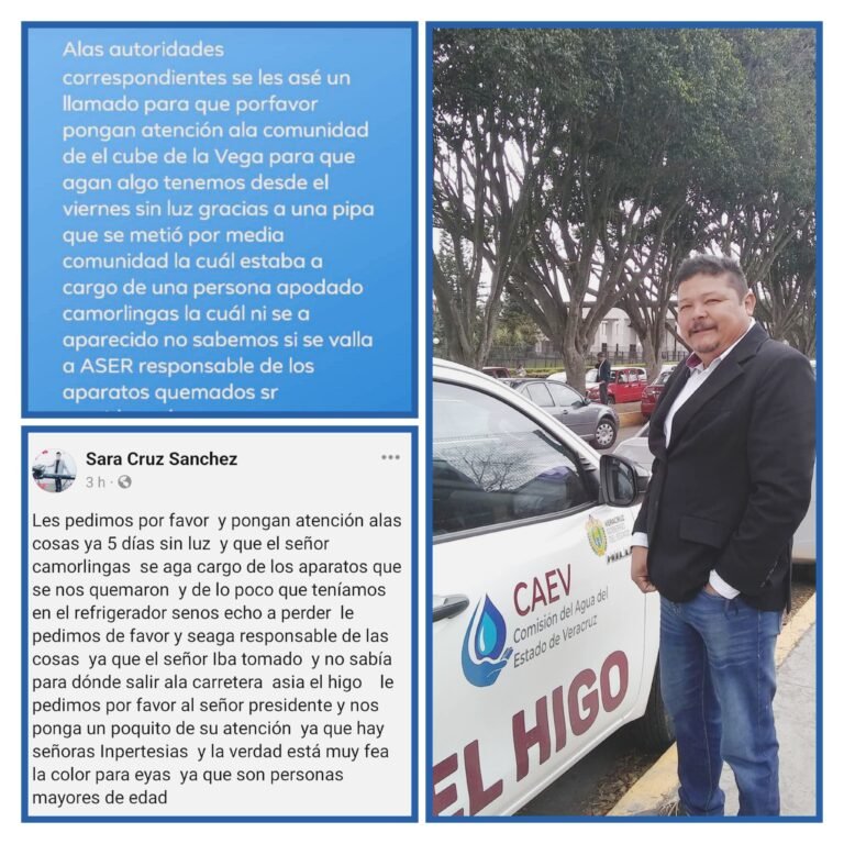 CHOFER EBRIO DE LA CAEV DEJA SIN LUZ A FAMILIAS DE EL HIGO