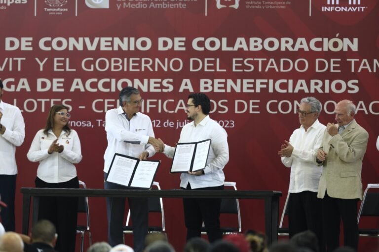 Firman Tamaulipas e Infonavit convenio para beneficiar a 115 mil trabajadores