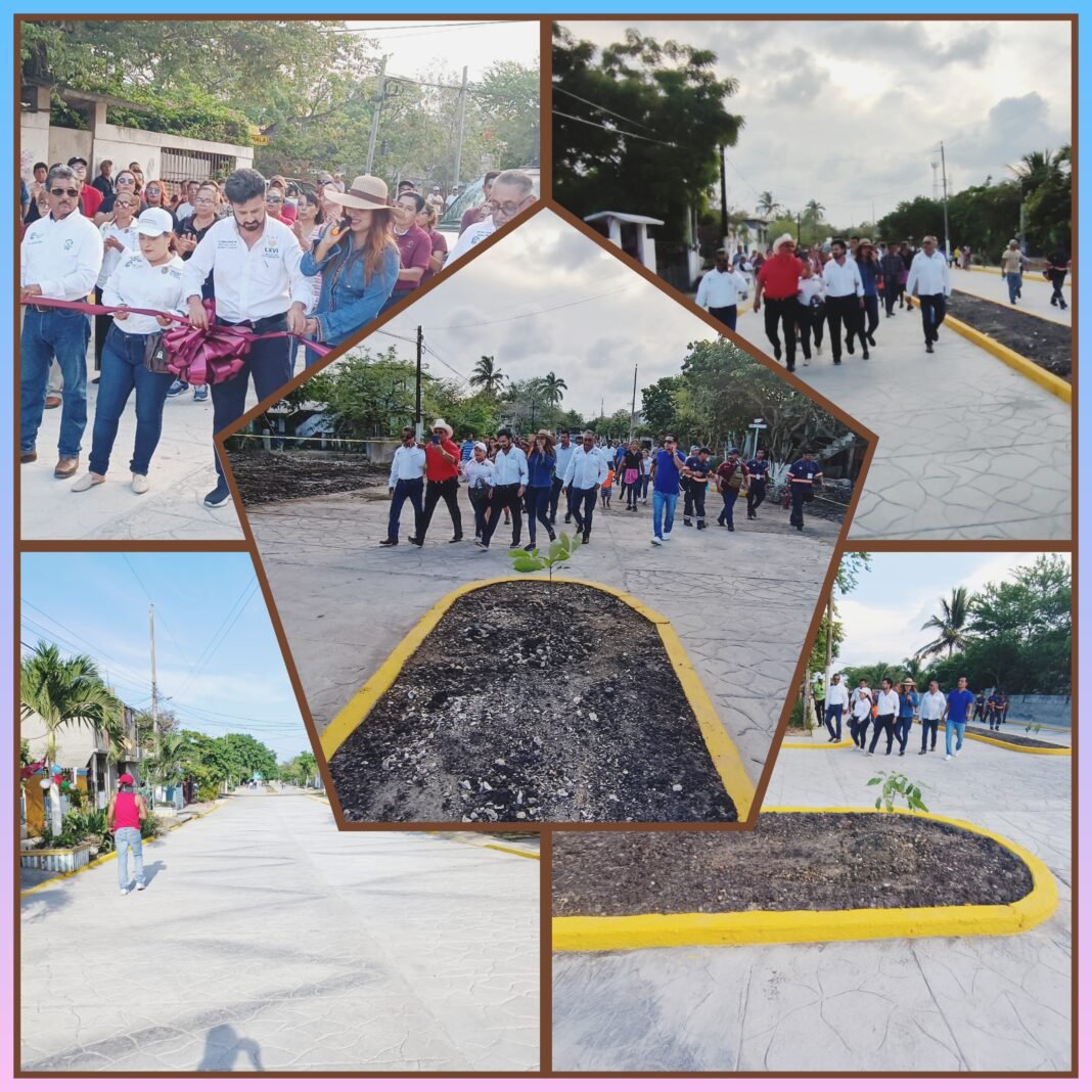INAUGURA VALERIA NIETO CALLE DE CONCRETO EN CONGREGACIÓN ANÁHUAC