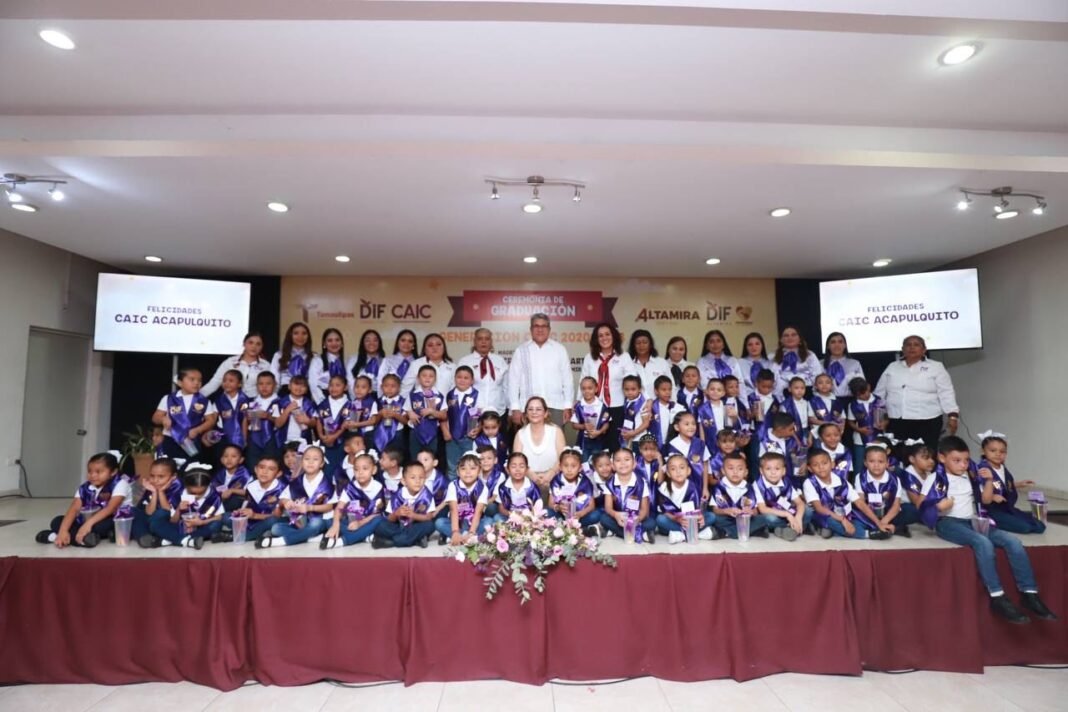 EGRESAN 217 NIÑOS DE NIVEL PREESCOLAR EN LOS DIFERENTES CAIC DEL DIF ALTAMIRA
