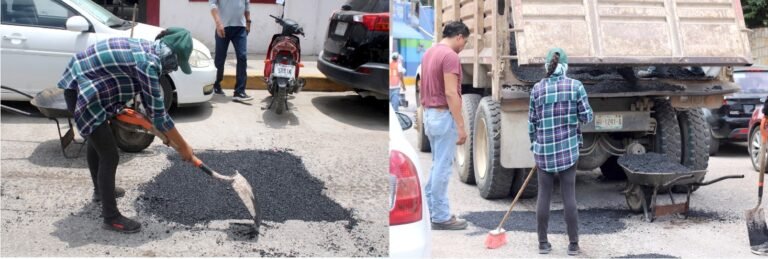 ORDENA ALCALDE DE PÁNUCO INTENSIFICAR LABORES DE BACHEO