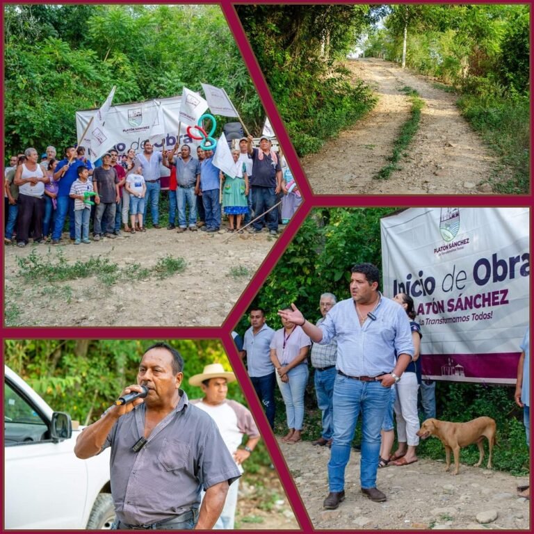 DA GUILE FLORES BANDERAZO DE OBRA EN COMUNIDAD DE TECOMATE