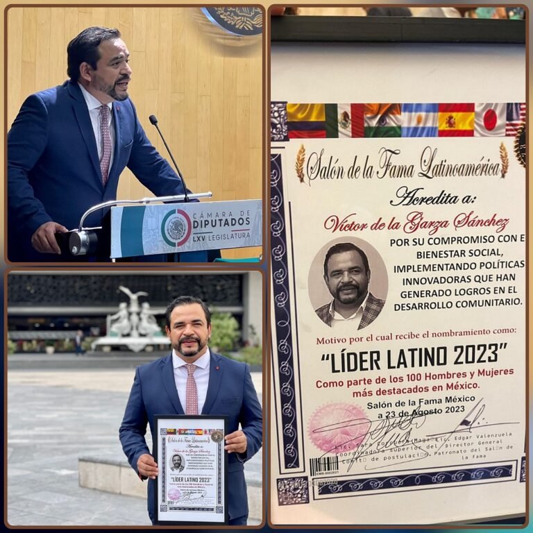 RECIBE VÍCTOR DE LA GARZA DISTINCIÓN COMO LÍDER LATINO 2023