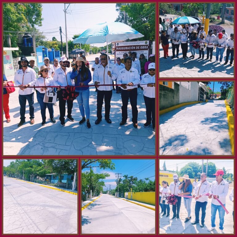 INAUGURA VALERIA NIETO TRES PAVIMENTACIONES DE CALLES