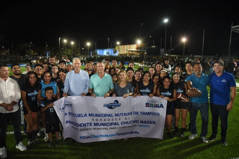 Inaugura Chucho Nader la Primera Cancha de Tochito en el Sur de Tamaulipas