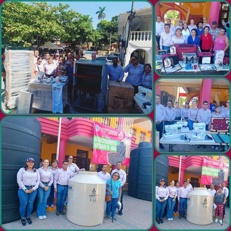 ENTREGAN APOYOS PRODUCTIVOS Y TINACOS EN OZULUAMA