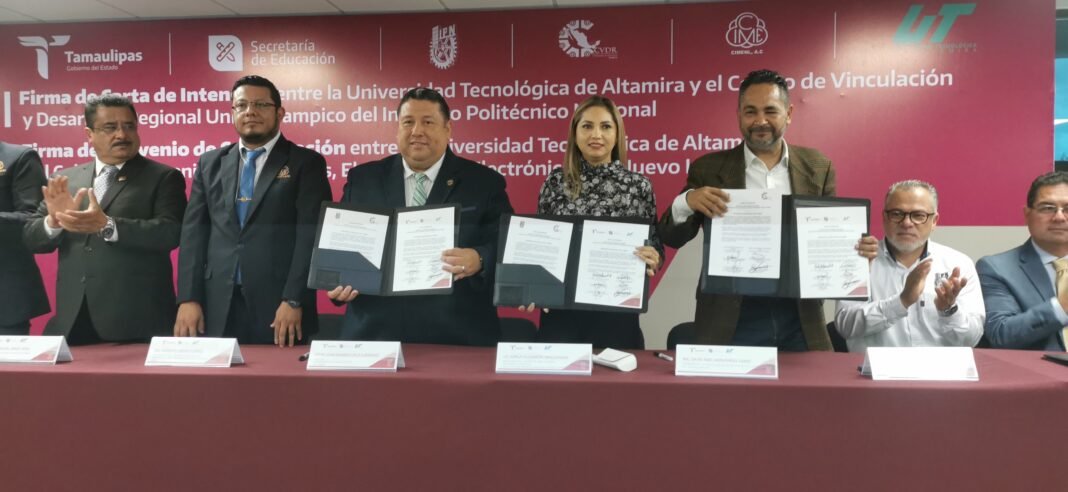 FIRMA UT ALTAMIRA IMPORTANTES CONVENIOS DE COLABORACIÓN CON EL IPN Y EL CIMEE