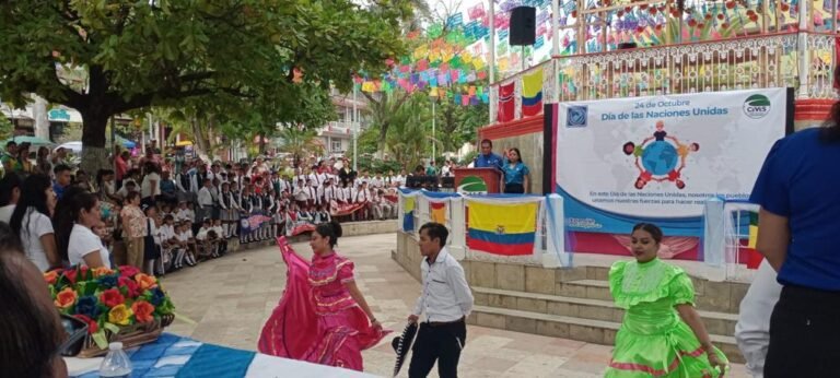 Realizan evento cívico en el Día de las Naciones Unidas