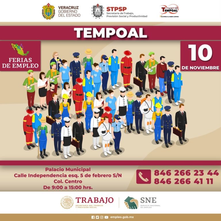 INVITA EL AYUNTAMIENTO DE TEMPOAL A LA FERIA DEL EMPLEO