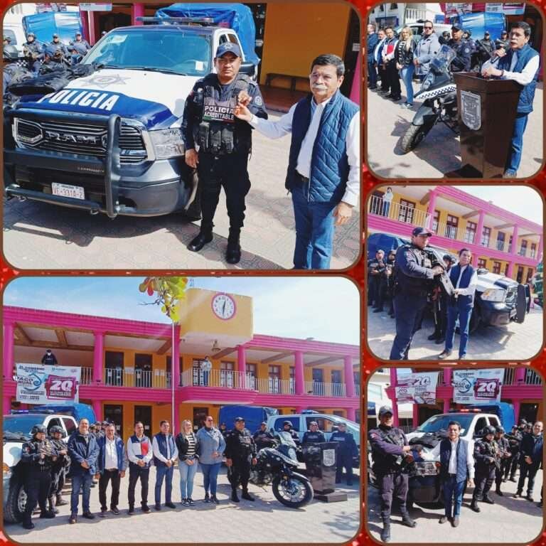 ENTREGA GUTI RAMOS NUEVAS PATRULLAS A LA POLICIA MUNICIPAL DE OZULUAMA