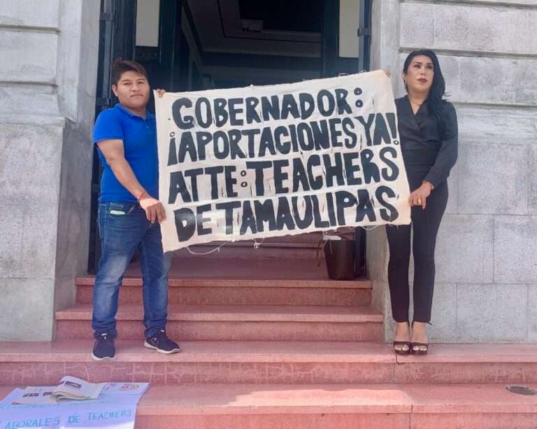 Piden teachers al gobierno que cumpla con el pago de sus prestaciones