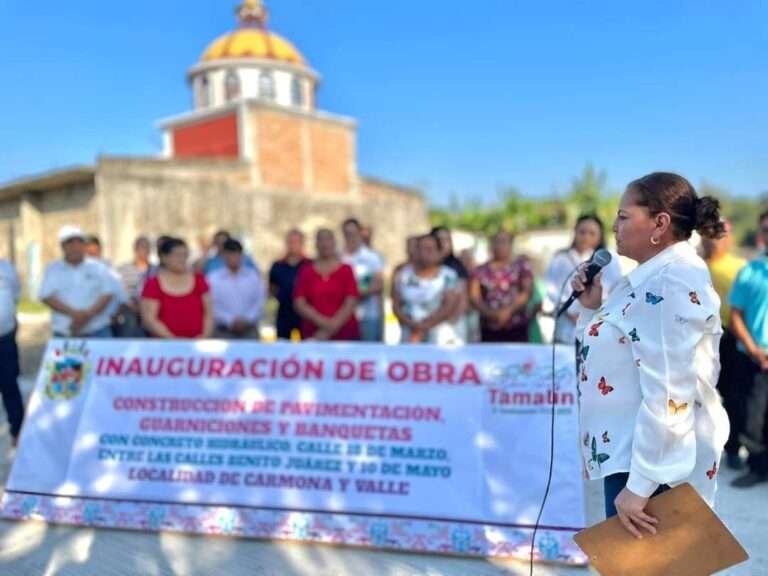 BRILLANTE INAUGURACIÓN DE OBRA DE GOBIERNO EN TAMALÍN 