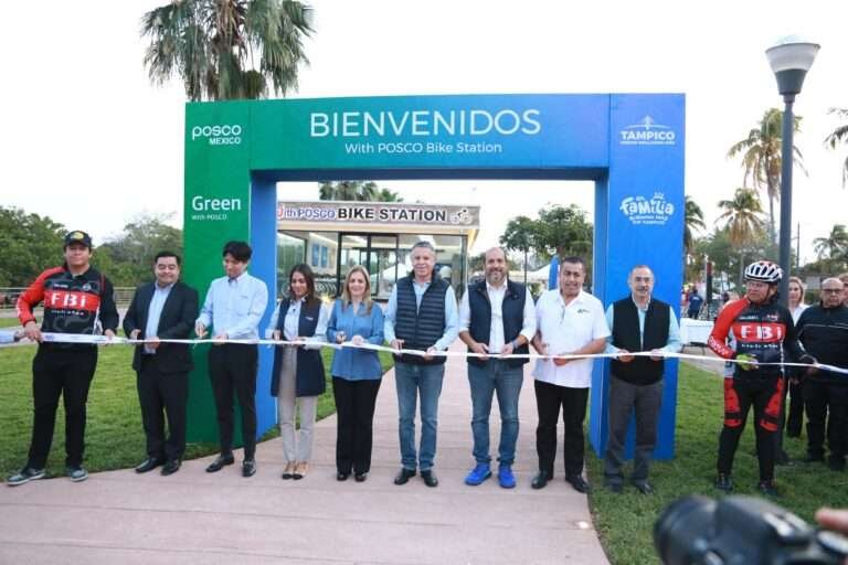 Entrega Posco-México Moderna Estación de Ciclismo a DIF Tampico