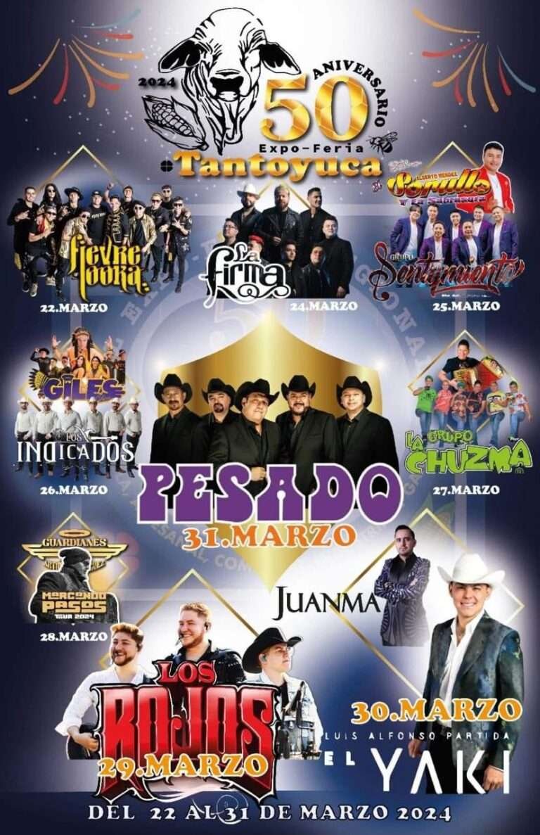 Presentan cartelera de artista de la Expo Feria Tantoyuca 2024