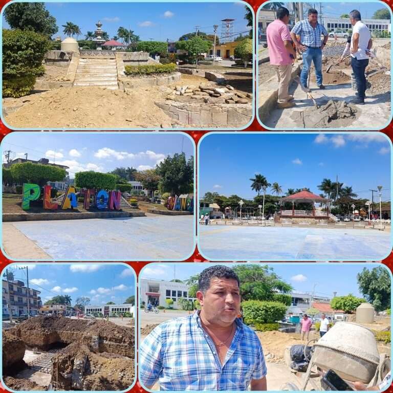 REHABILITAN PLAZA PRINCIPAL EN PLATÓN SÁNCHEZ