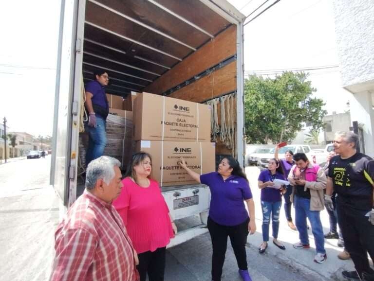 Recibe INE Tampico Documentación y Materiales Electorales